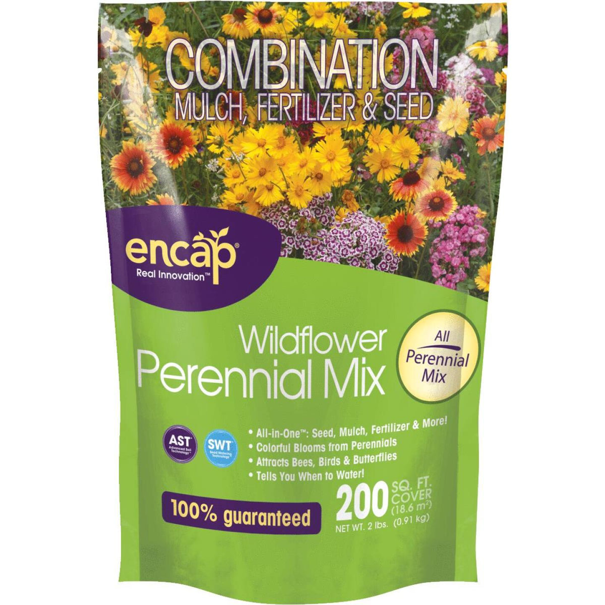 encap wildflower seeds Encap All-In-One 2 Lb. 200 Sq. Ft. Coverage Perennial Wildflower Seed Mix