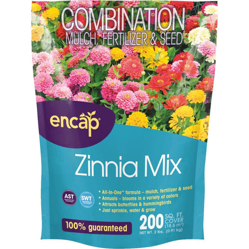 encap wildflower seeds Encap All-In-One 2 Lb. 200 Sq. Ft. Coverage Zinnia Wildflower Seed Mix